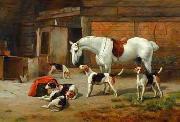 unknow artist Classical hunting fox, Equestrian and Beautiful Horses, 011. oil on canvas